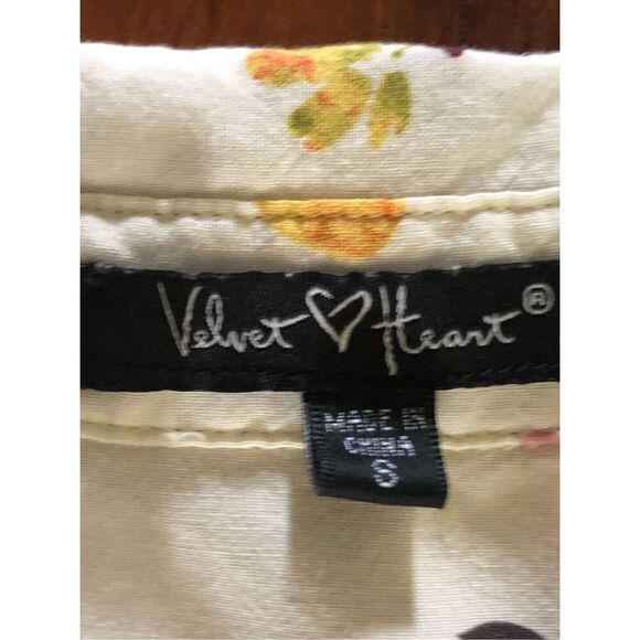 Velvet Heart Colorful Floral summer Button Down Shirt SZ S - Picture 9 of 11